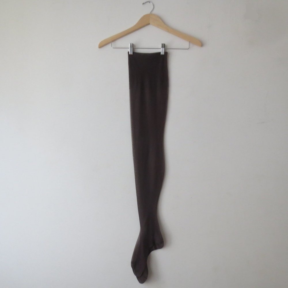 Vintage '50s Nylons w/ Diamond Pattern, Thigh High Garter Belt Stockings